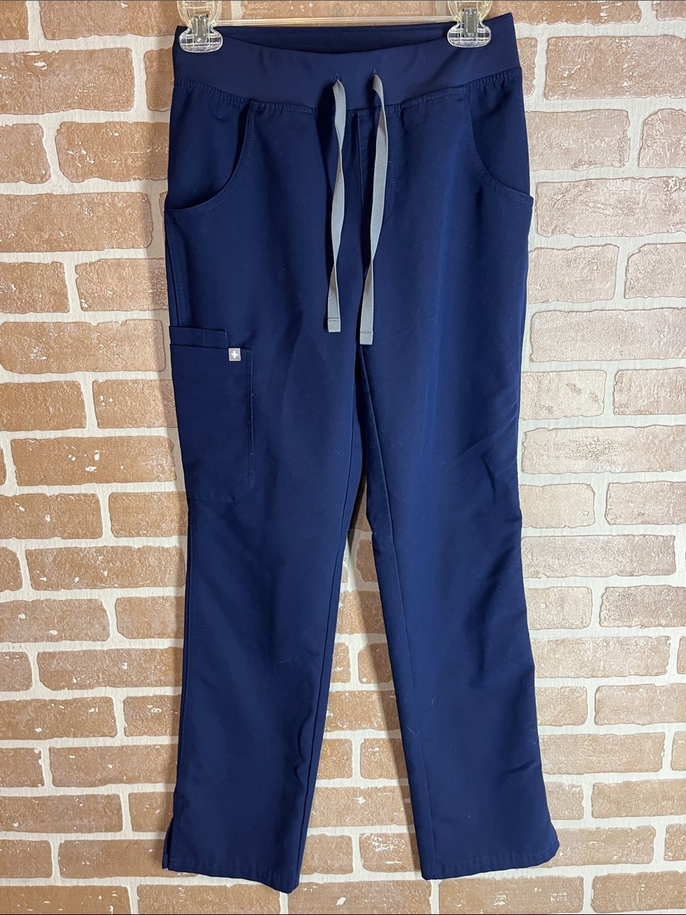Figs Women's Scrub Pants with Drawstring size XXS Blue pockets
